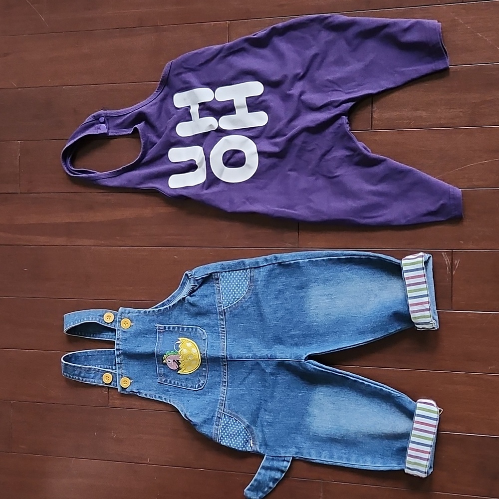 2 cute overalls for 2-3 year old